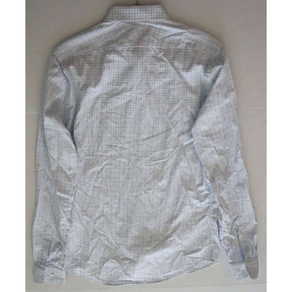 Suitsupply Men Sz 40-7 / 15 3/4L Plaid Egyptian Cotton Button Down L/S Shirt $12 - Picture 8 of 12